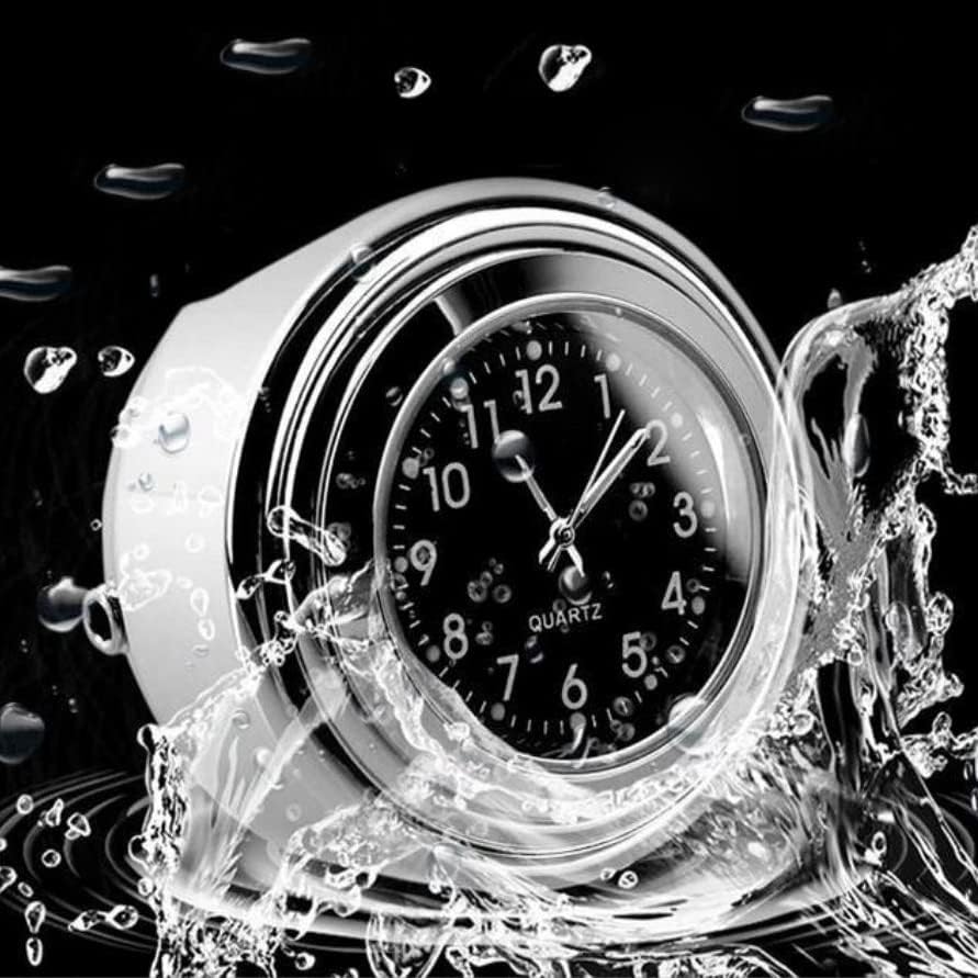 Universal Waterproof Chrome Motorcycle Handlebar Clock Luminous Quartz Watch for Bikes