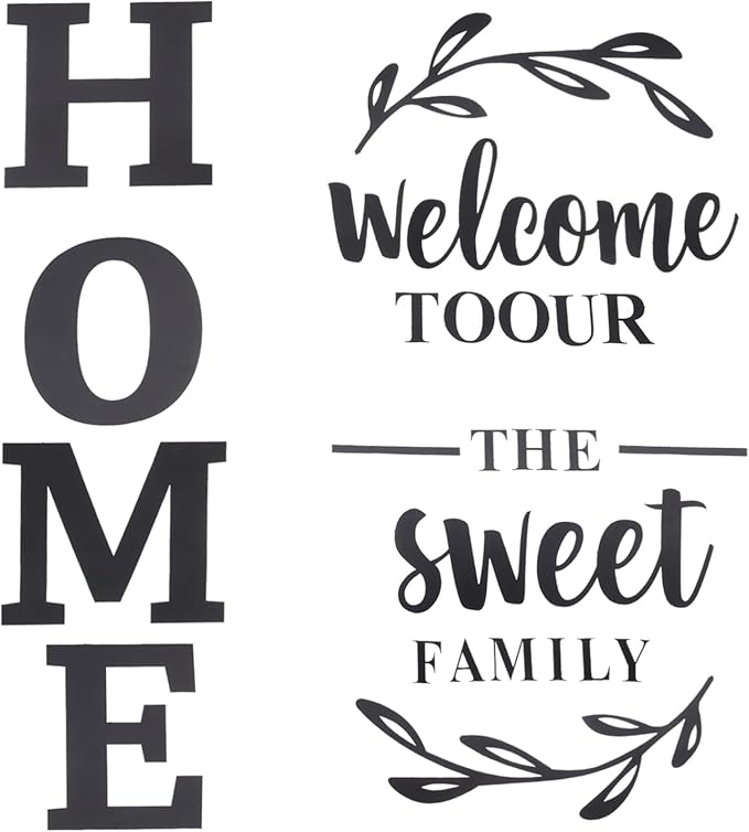 3d Wall art Welcome to Our Home the Sweet Family Wall Decoration