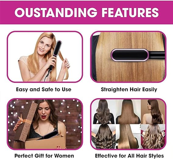 Hair Straightening Comb/Brush, Curling Comb Dual-Purpose Hair Straightener Styling Comb, Splint Does