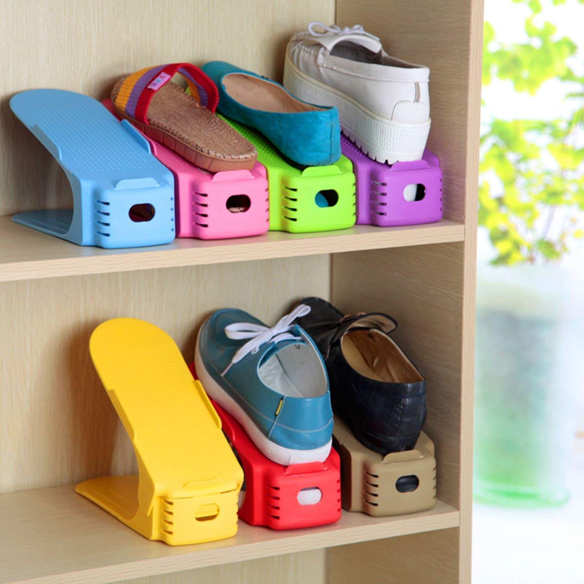 Double Layer Adjustable Shoe Bracket Storage Shoe Rack | 2 In 1