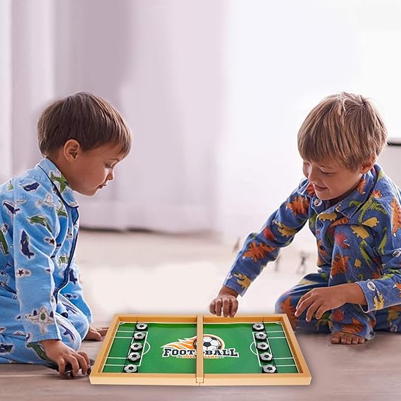 Wooden Sling Puck Game | Football Board Game | Wooden Hockey Soccer