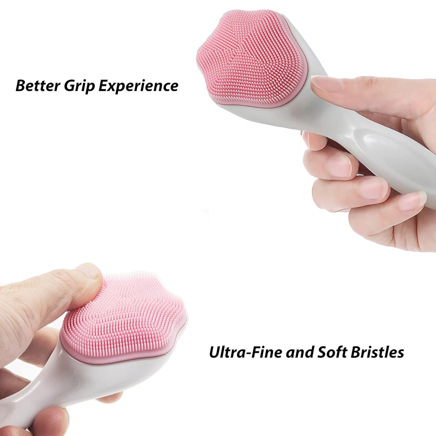 1 pcs Silicone Face Scrubber Exfoliating Brush, Manual Handheld Massager, Facial Cleansing