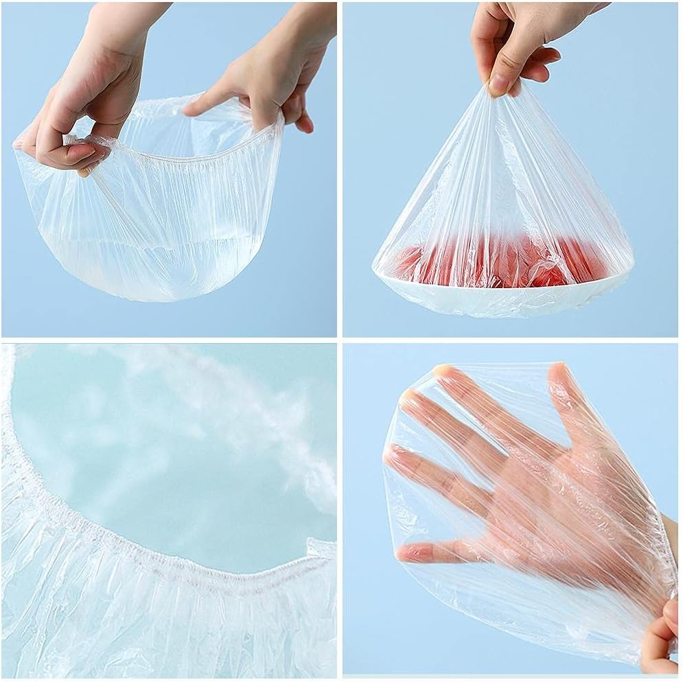 100pcs Disposable Flexible Transparent Plastic Food Storage Bags Resealable & Multi-Purpose