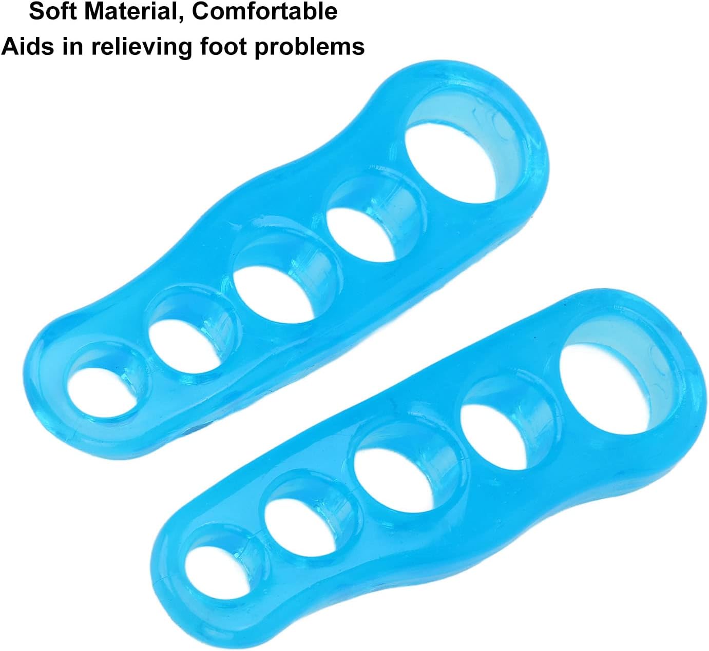 Reusable Gel Toe Separators & Straighteners for Hammer & Overlapping Toes -