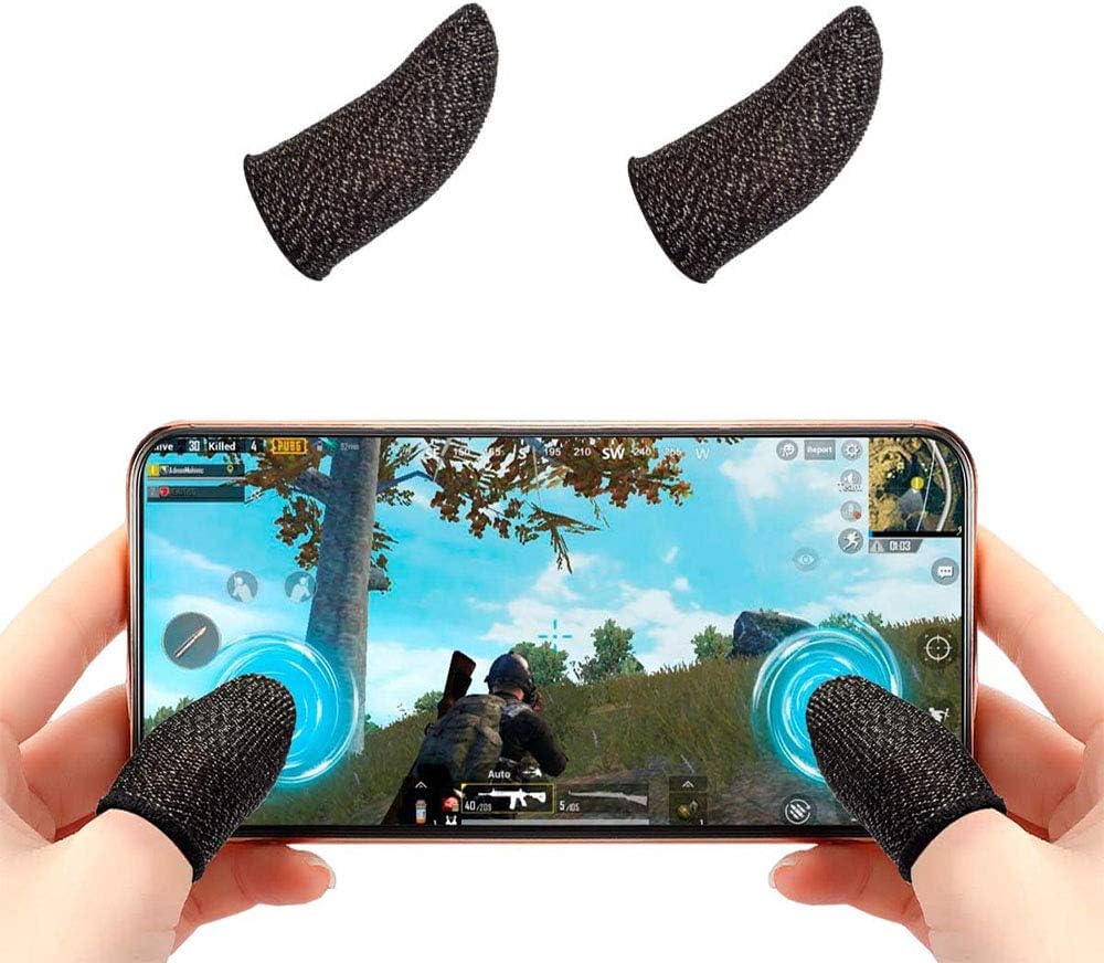 2 Pc Touch Screen Finger Sleeve, Mobile Game Fingering Sleeve, Anti-slip Anti-sweat