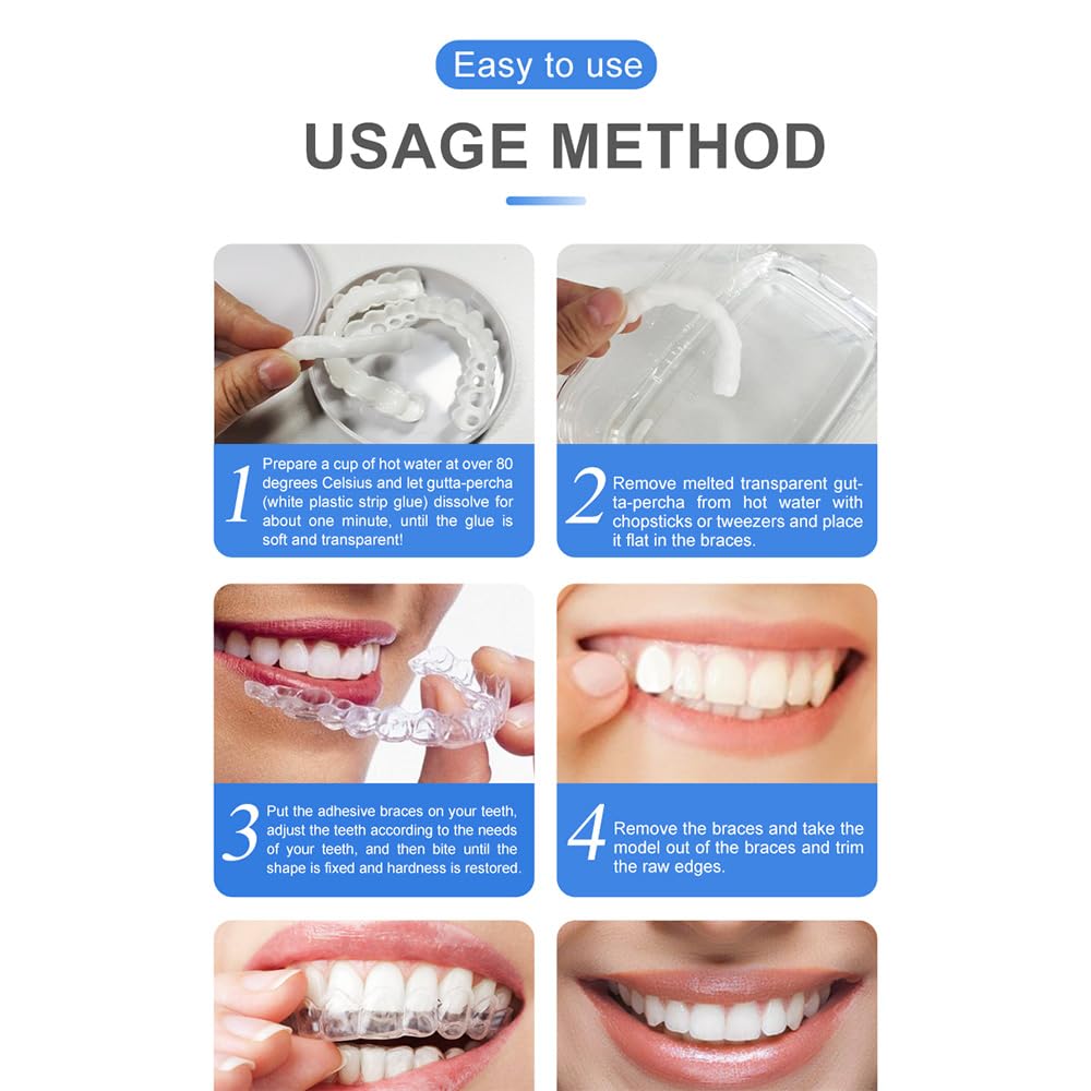 Snap-On smile for Beautiful Smiles Temporary Comfort Fit Whitening Instant Transformation for