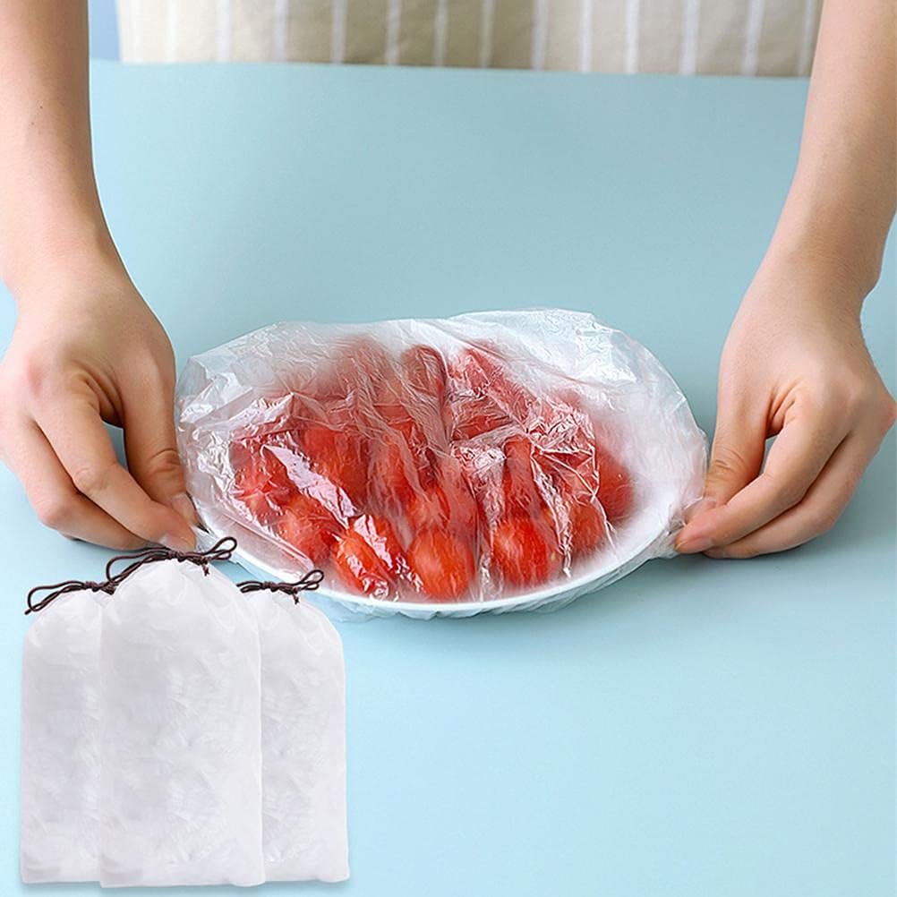 100pcs Disposable Flexible Transparent Plastic Food Storage Bags Resealable & Multi-Purpose