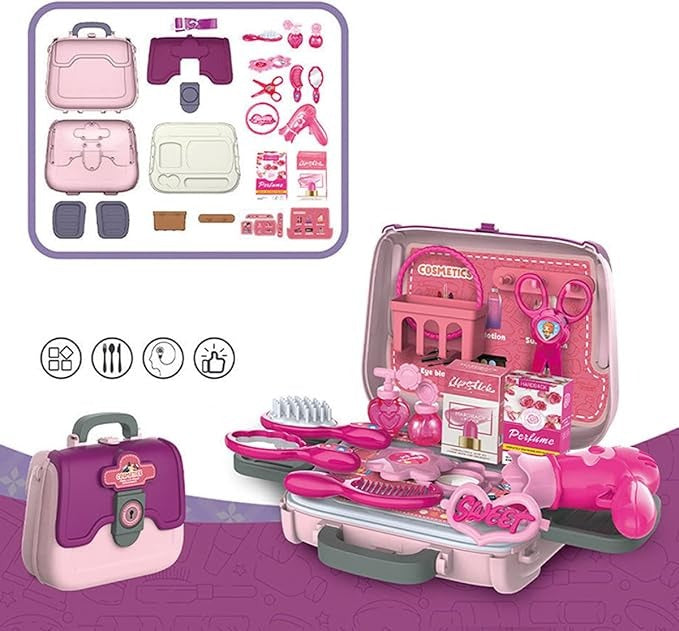 24 PCS Girls Fashion Beauty Salon Toys, Early Education Toys, Kids Makeup
