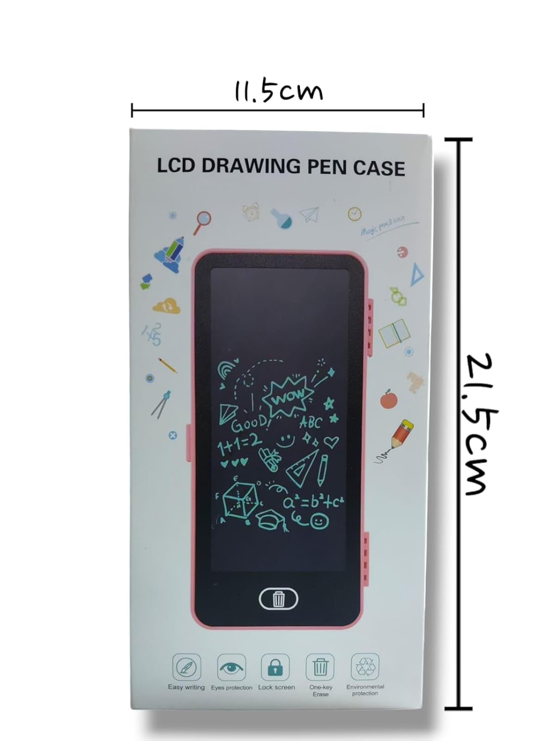 LCD Drawing Pen Case Easy Writing with Eye Protection, Lock Screen, Large