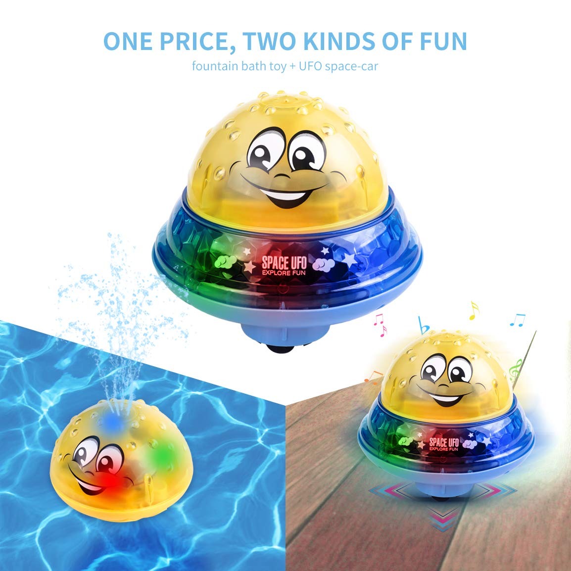 Refasy Children Bath Toys Automatic Water Spray Bathtub Toy for Kids Infant