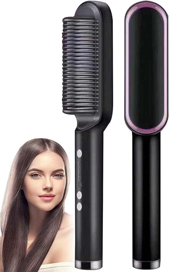 Hair Straightening Comb/Brush, Curling Comb Dual-Purpose Hair Straightener Styling Comb, Splint Does