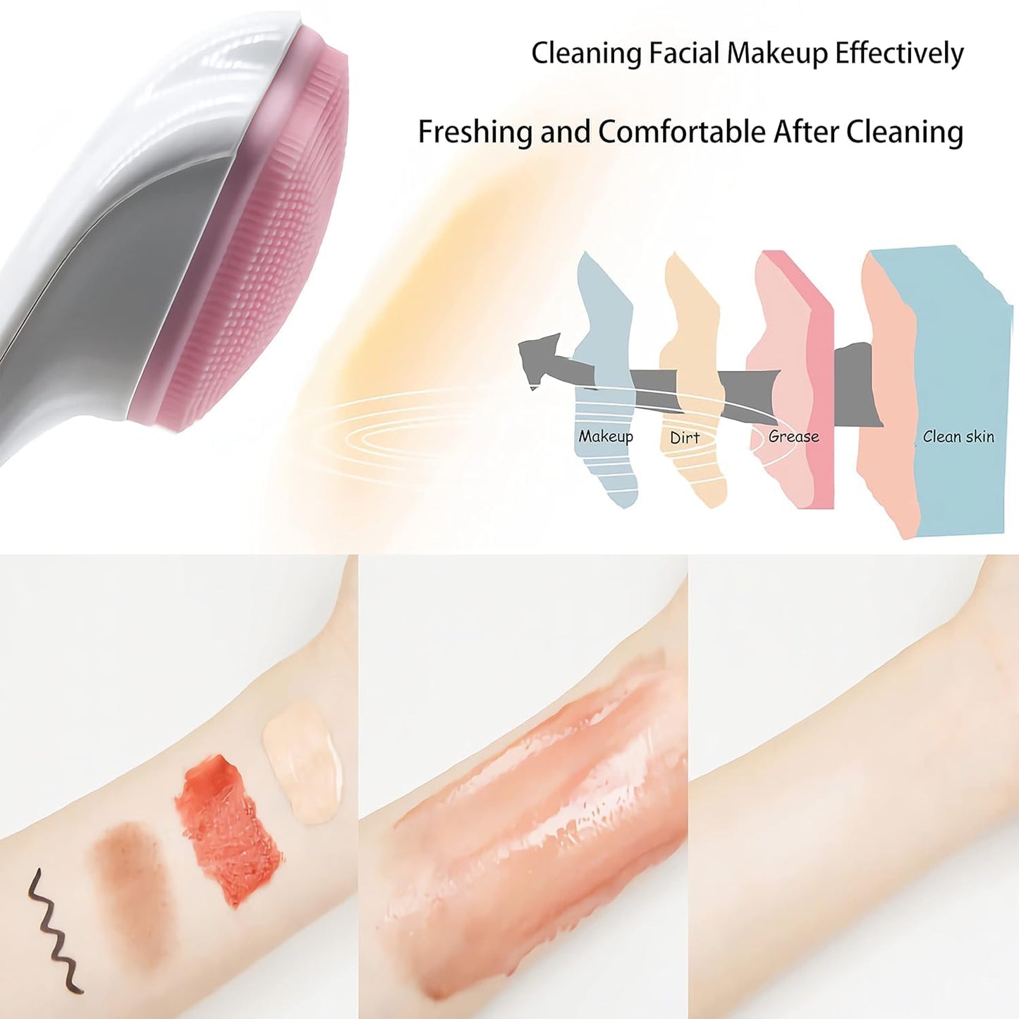 1 pcs Silicone Face Scrubber Exfoliating Brush, Manual Handheld Massager, Facial Cleansing