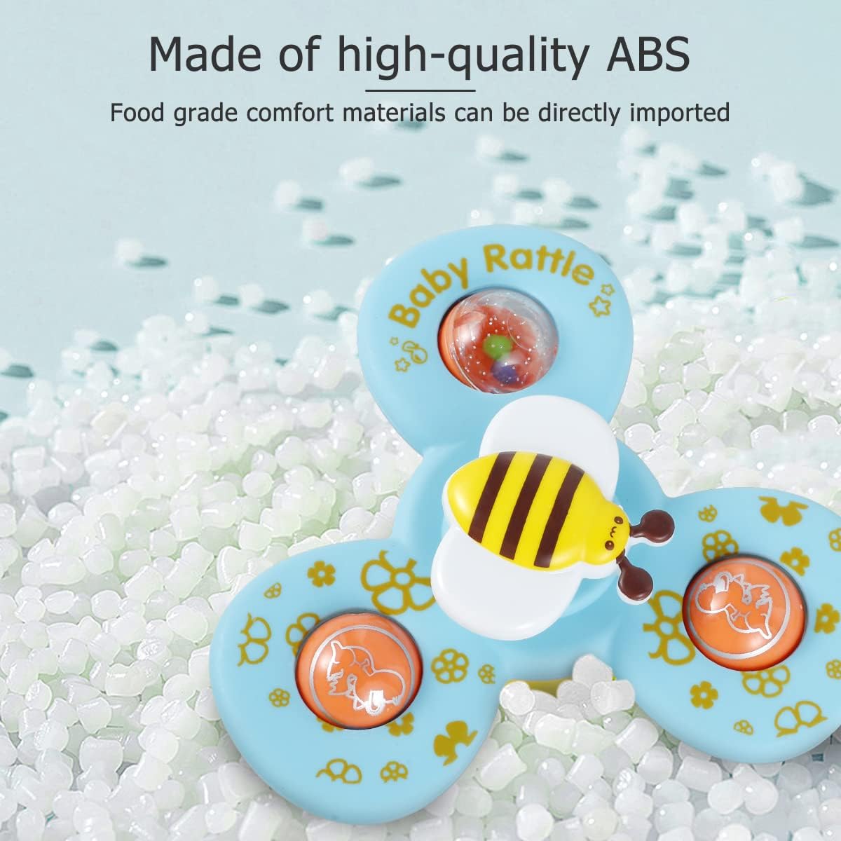 Baby Rattle 3Pcs/Sealed Bag 3x Baby Spinner Cartoon Toys Spinning (random