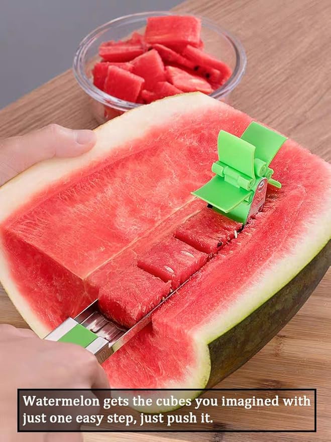 Windmill Watermelon Cube Cutter | Watermelon Slicer Cutter, Stainless Steel Watermelon Cutter
