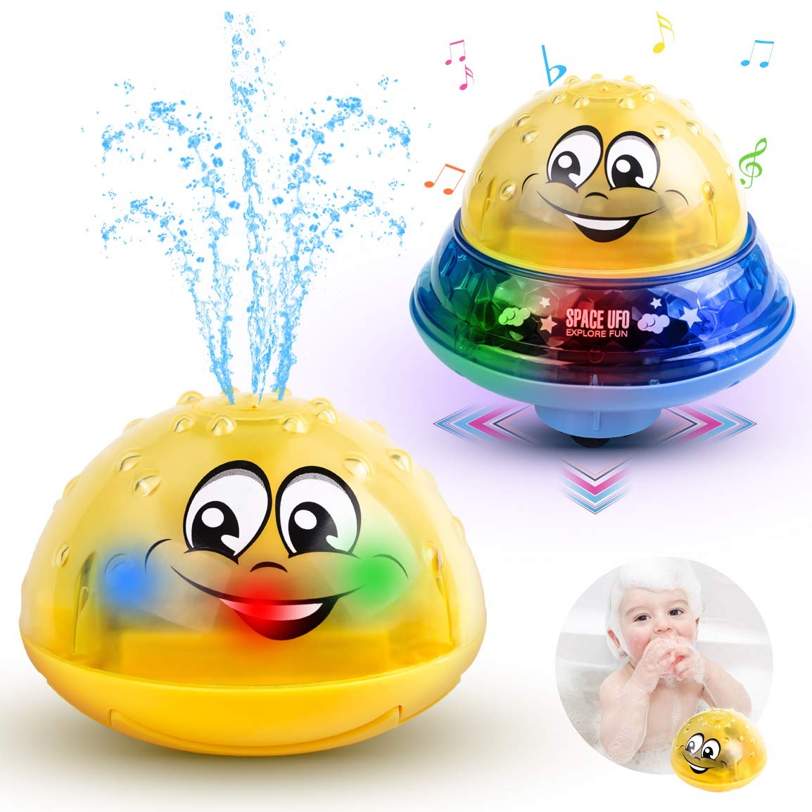 Refasy Children Bath Toys Automatic Water Spray Bathtub Toy for Kids Infant