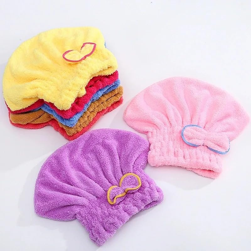 Hair Drying Towels, Ultra Absorbent Hair Drying Cap Towel for Women Adults