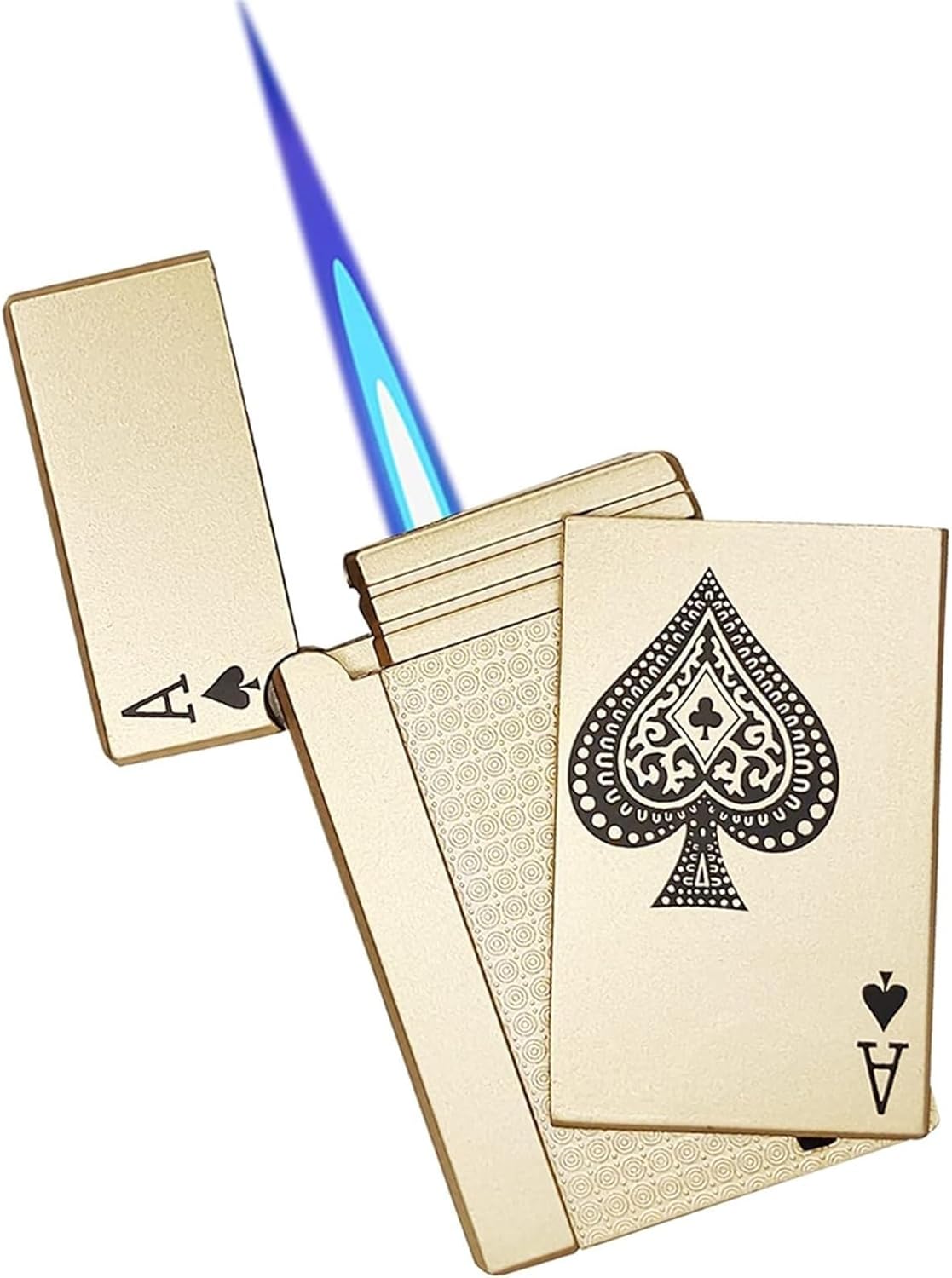 Jet Torch Playing Card Lighter, Green Flame Ace Card Lighter Windproof Refillable