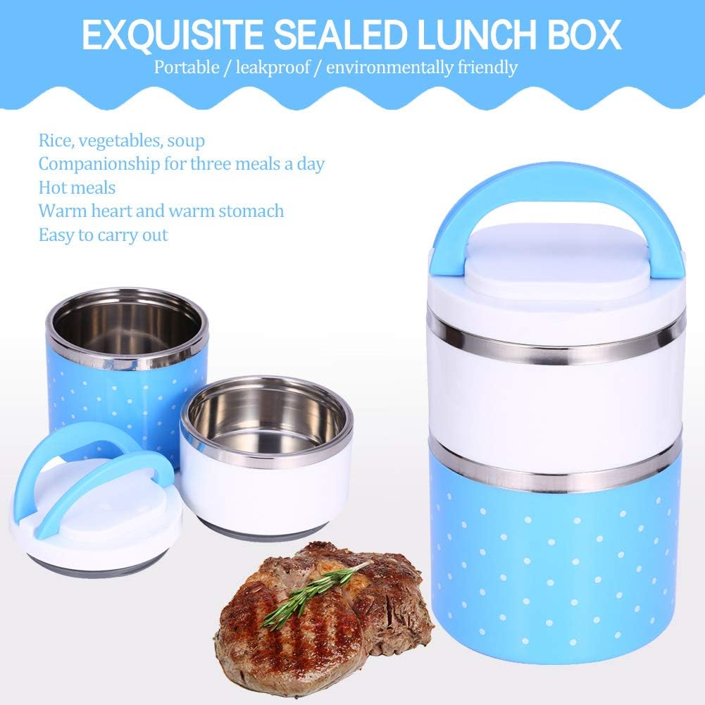 Lunch Box 2 Layer For Kids and Adults (random color)