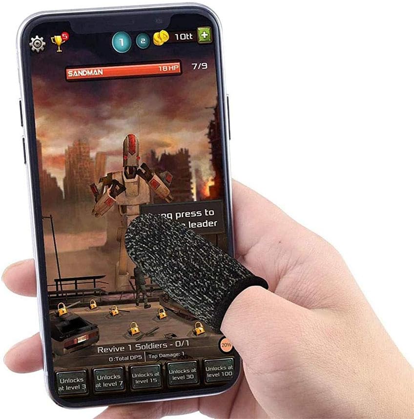 2 Pc Touch Screen Finger Sleeve, Mobile Game Fingering Sleeve, Anti-slip Anti-sweat