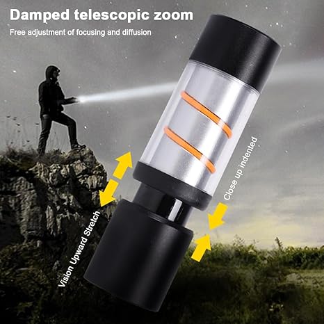 Stainless Steel LED Mini Usb Torch, Mini Pocket Flashlight - White