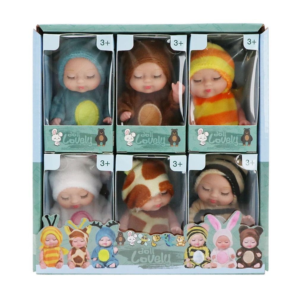 3.5' Sleeping Baby, 1Pcs/D.Bx Flat Pack | New Mini Reborn Baby Doll