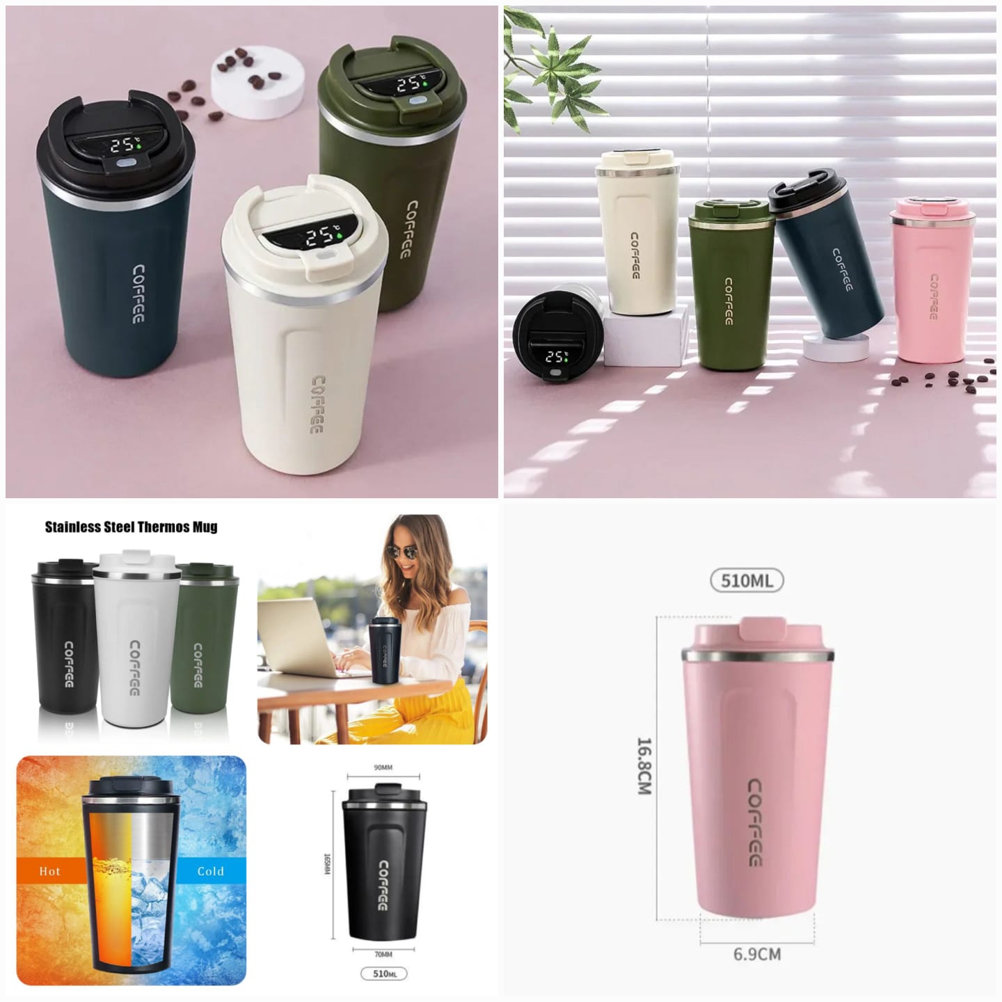 Deal pack of 2 - Vacuum Tea & Coffee Mug (510 ml)