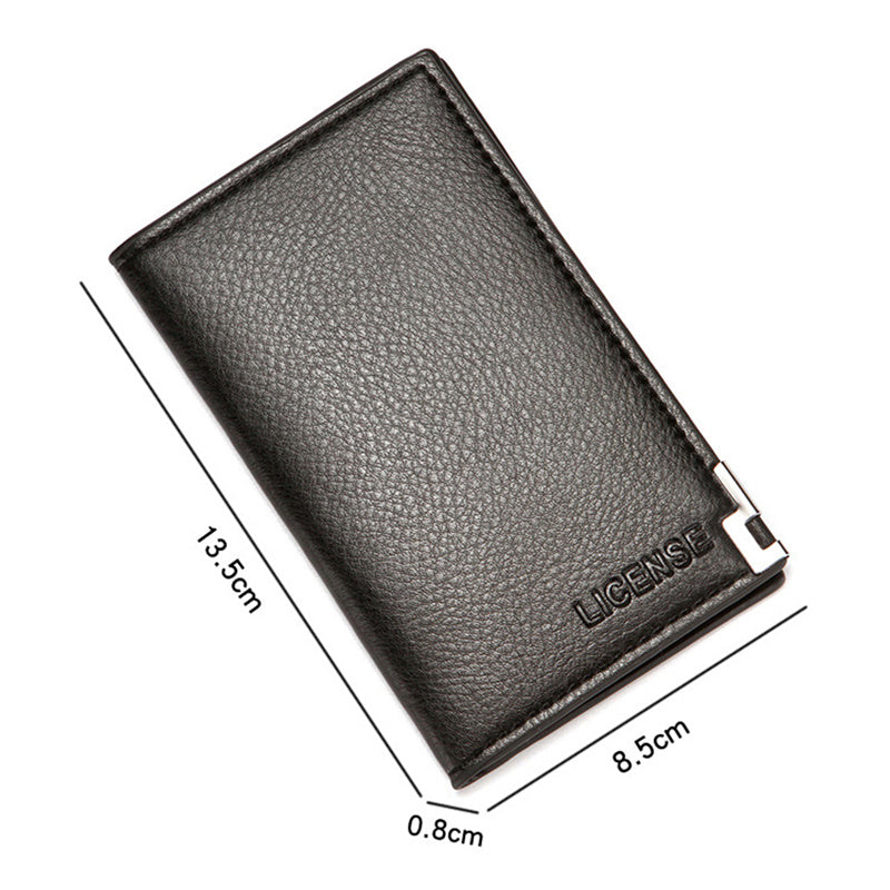 Men PU Leather Wallet Business Clutch Bag Multi Card Slot Credit Card