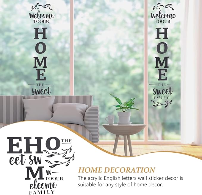 3d Wall art Welcome to Our Home the Sweet Family Wall Decoration