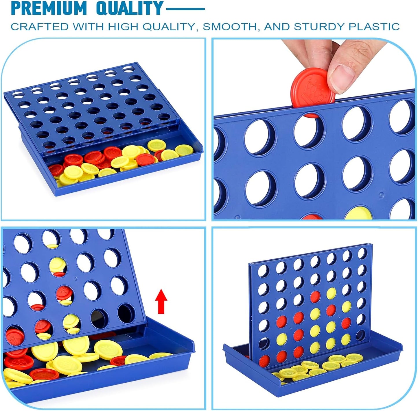 4 IN A ROW Board Game for Kids / Travel Board Game