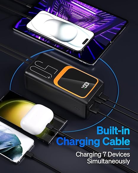 Aspor A350 50,000mAh - Fast Charging with Built-in Flashlight Power Bank for