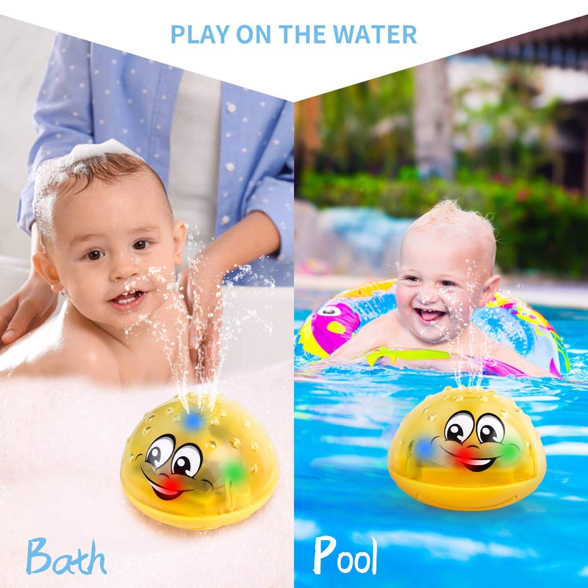 Refasy Children Bath Toys Automatic Water Spray Bathtub Toy for Kids Infant
