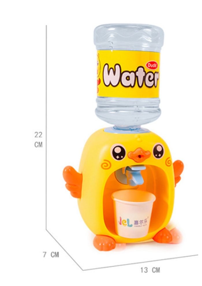 Mini Cute Simulation Duck Water Dispenser Set Toy Educational Playhouse Drinking