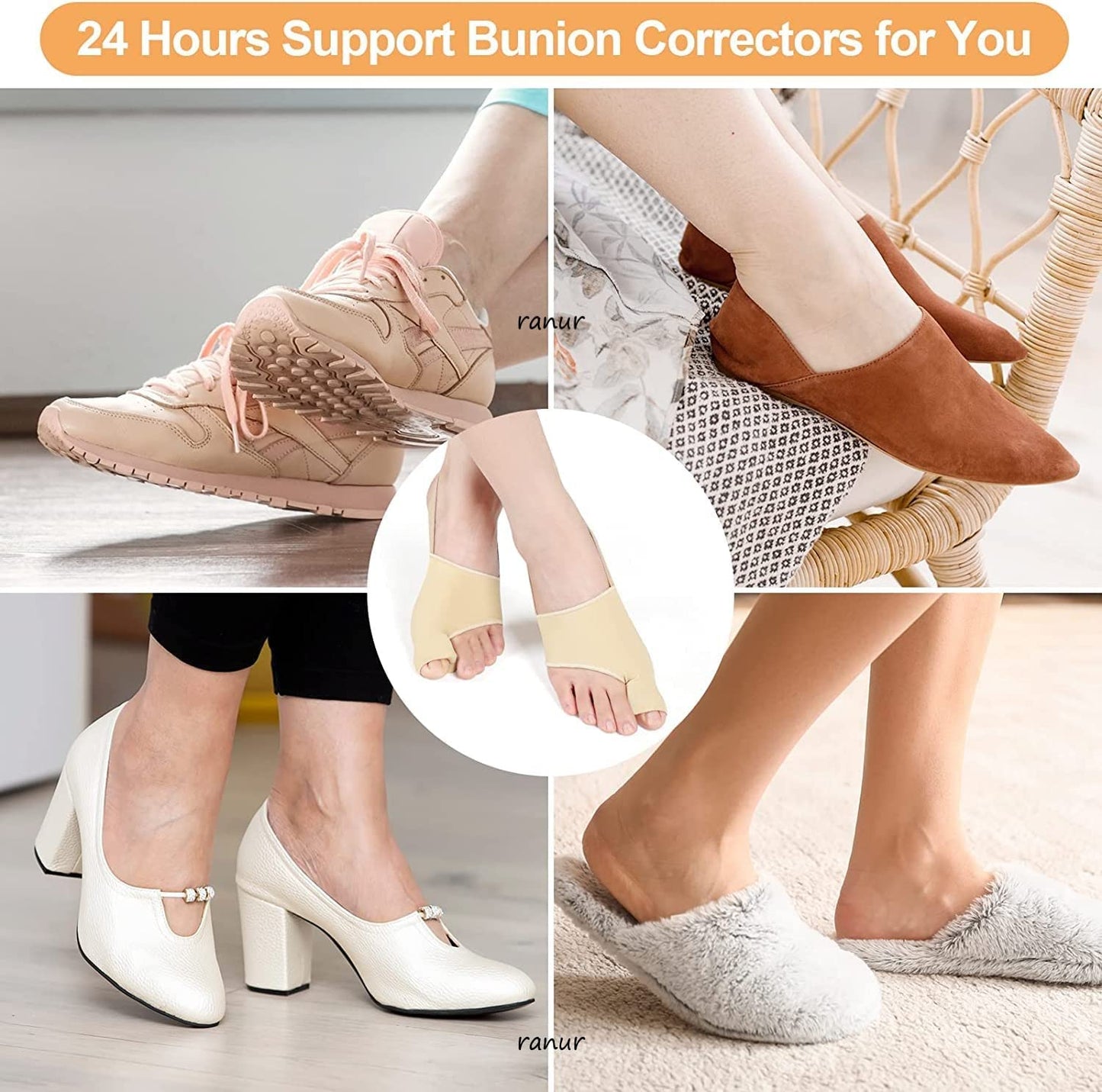 Smart Care Bunion Support Foot Mate Correction Socks Toes Separator Feet Care