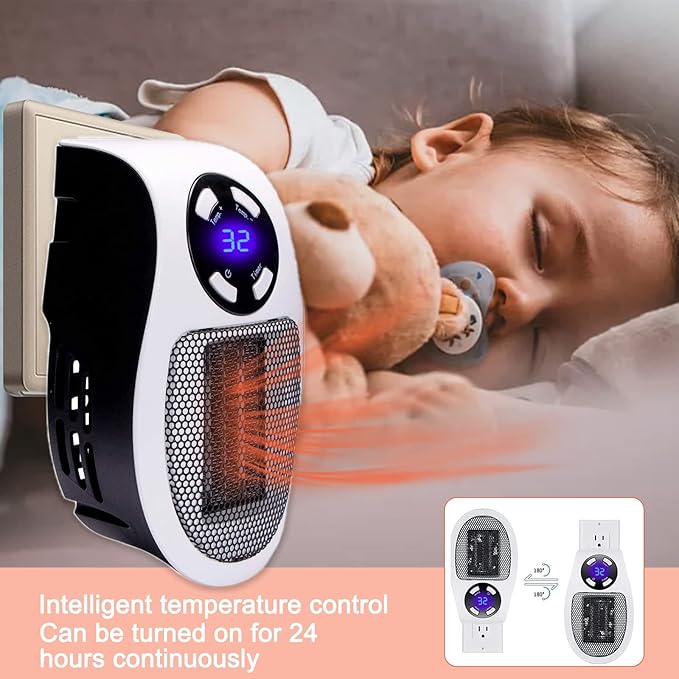 Portable Electric Heater Fan Heater Electric Ceramic Fan Energy-Saving Heater Safe Quiet