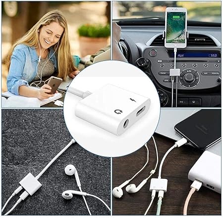 Apple iPhone Connector Lightning to 3.5mm Earphone Jack & Mobile Charging Jack