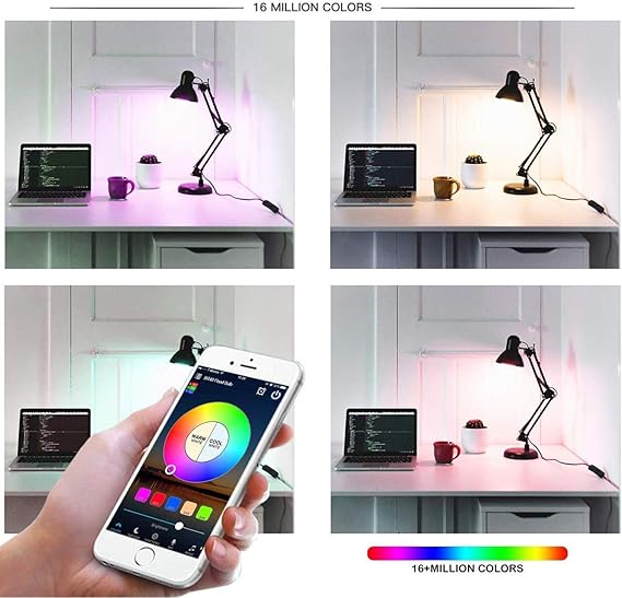 Color Changing Smart WIFI RGB led bulb, Dim-able and Color changing -