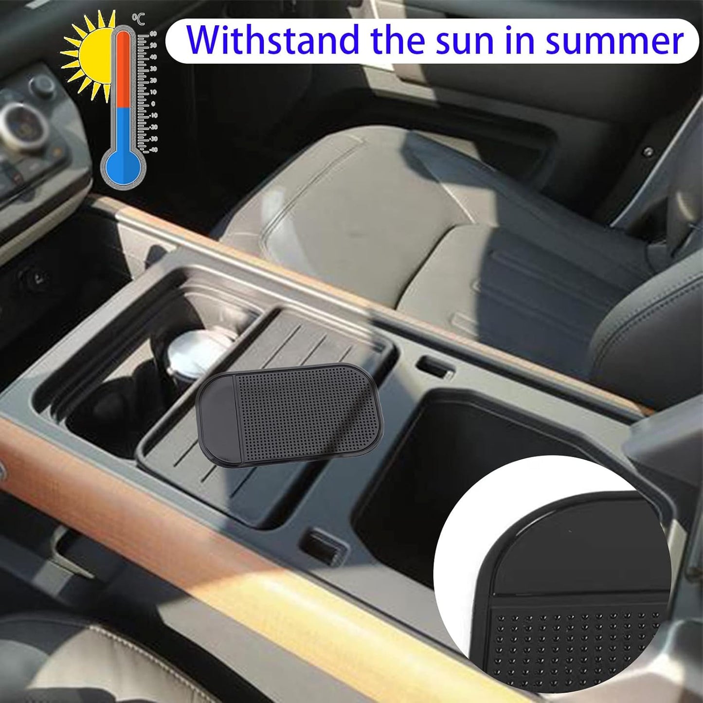 1 Pc Car Dashboard Sticky Pad | Anti-Slide Fixate Sticky Mat Pad