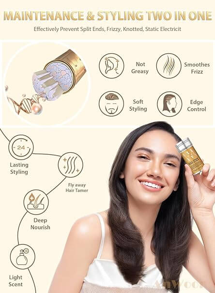 TVLV Hair Wax Stick Broken Hair Finishing Styling Stick for Broken Hair,