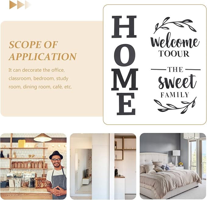 3d Wall art Welcome to Our Home the Sweet Family Wall Decoration