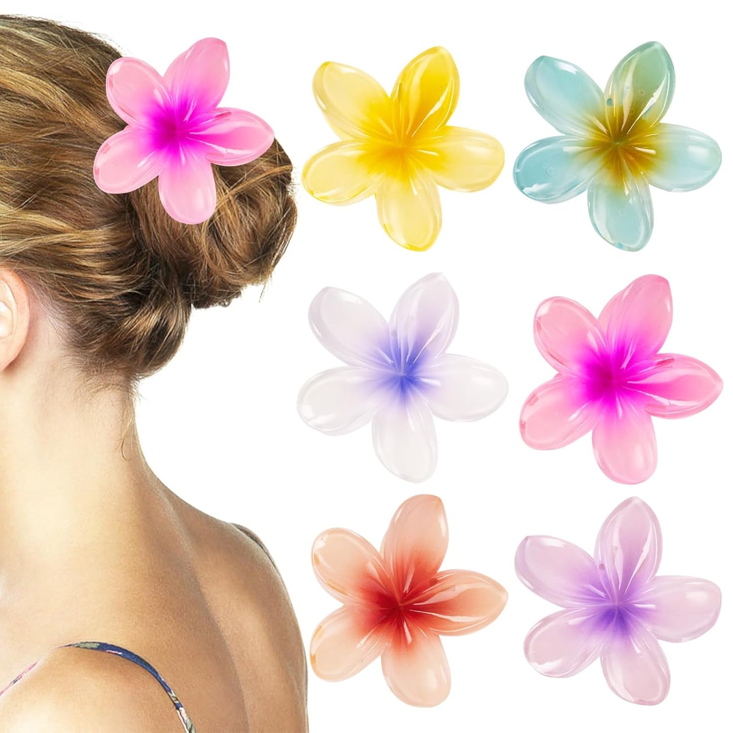 Pack of 3 - Flower Hair Clip Colorful Hair Band For girls