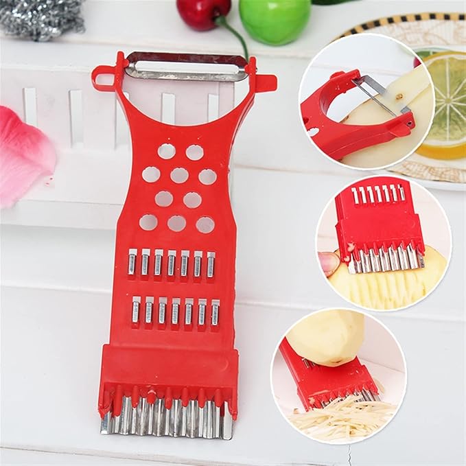 Multifunctional fruit Vegetables Peeler Grater Shredder Cutter - Pack of 3 (Random