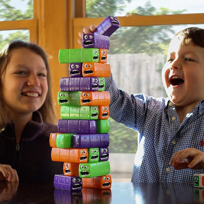Wobbly Worms Tower Balancing Game | Tower Tumbling Stacking Board Games Building