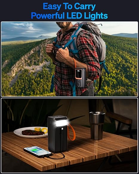 Aspor A350 50,000mAh - Fast Charging with Built-in Flashlight Power Bank for