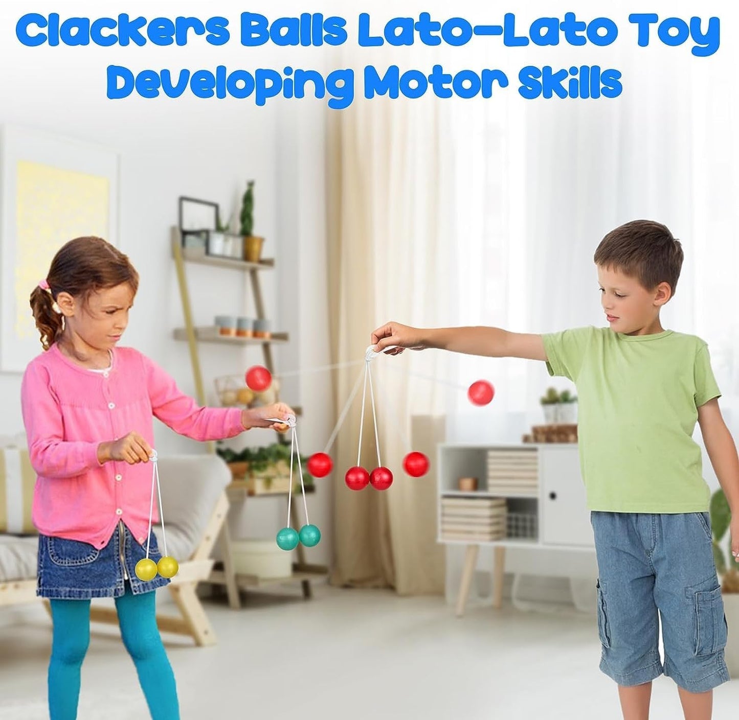 Lato Toy Tok Tok Old School Toy Click Clack Ball Bump Ball