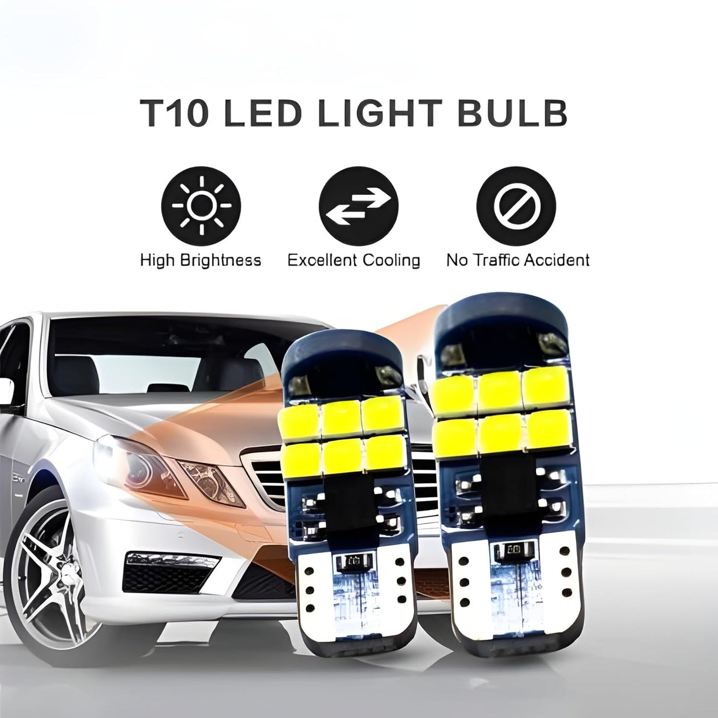 Pack of 2 pcs Car parking light flasher led 12v Led