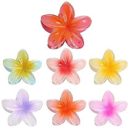 Pack of 3 - Flower Hair Clip Colorful Hair Band For girls