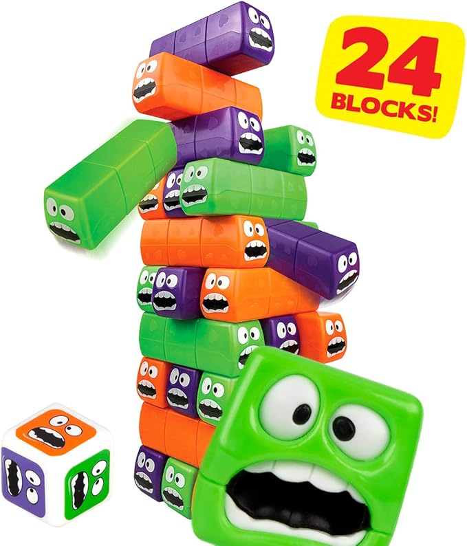 Wobbly Worms Tower Balancing Game | Tower Tumbling Stacking Board Games Building