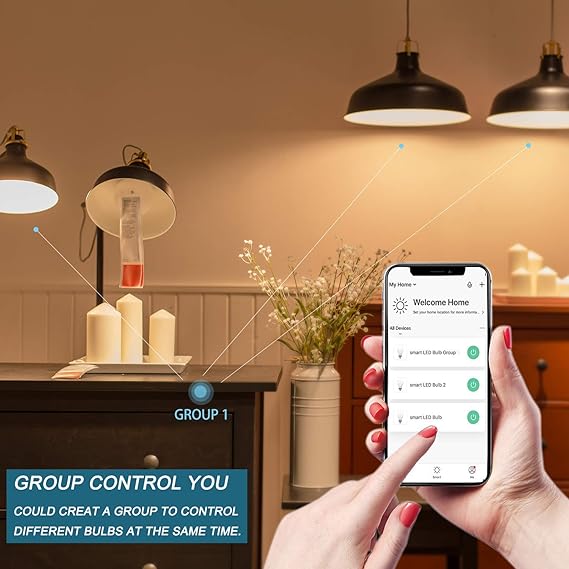 Color Changing Smart WIFI RGB led bulb, Dim-able and Color changing -