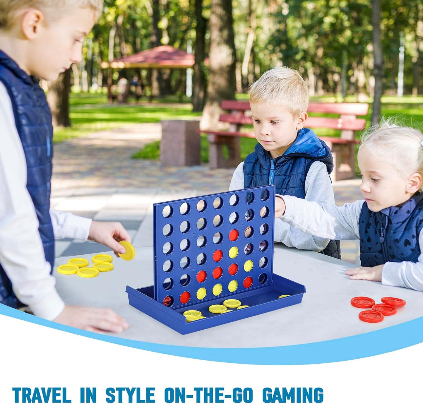 4 IN A ROW Board Game for Kids / Travel Board Game