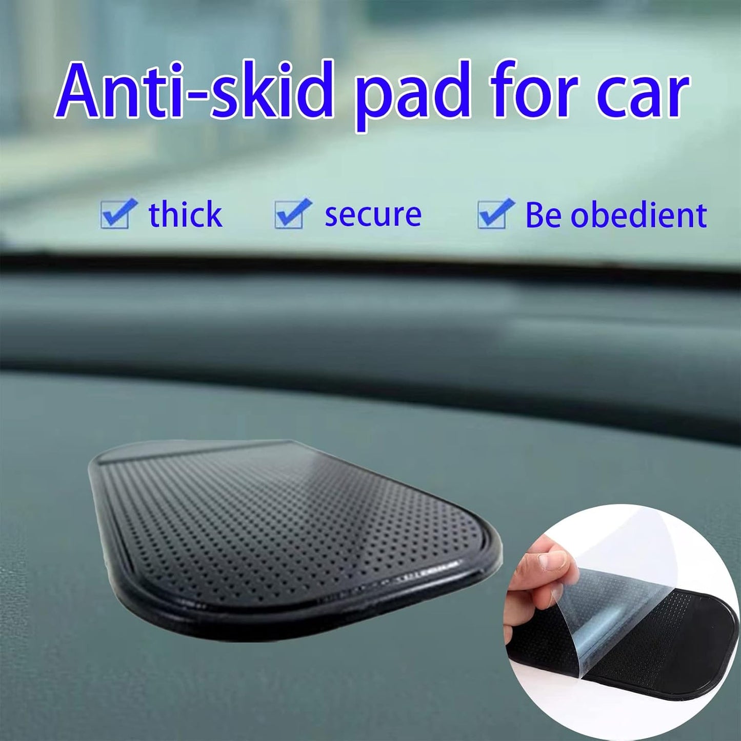 1 Pc Car Dashboard Sticky Pad | Anti-Slide Fixate Sticky Mat Pad
